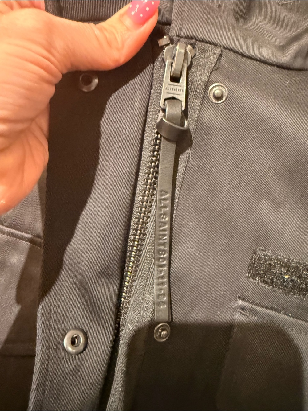 NWT AllSaints Amelia Jacket Black Size Medium - Picture 10 of 15